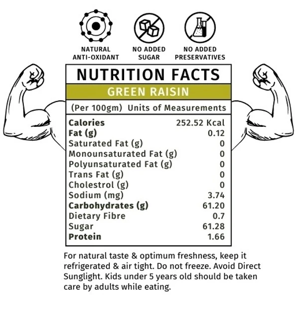 Green Raisins - 250gm