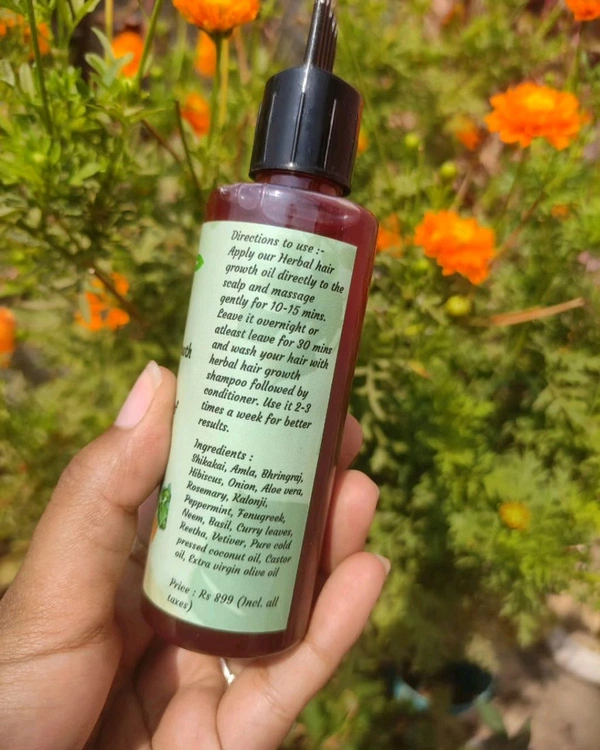 Herbal Hair Growth Oil And Neem Comb Comb