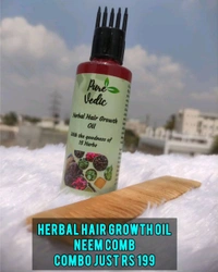 Herbal Hair Growth Oil And Neem Comb Comb