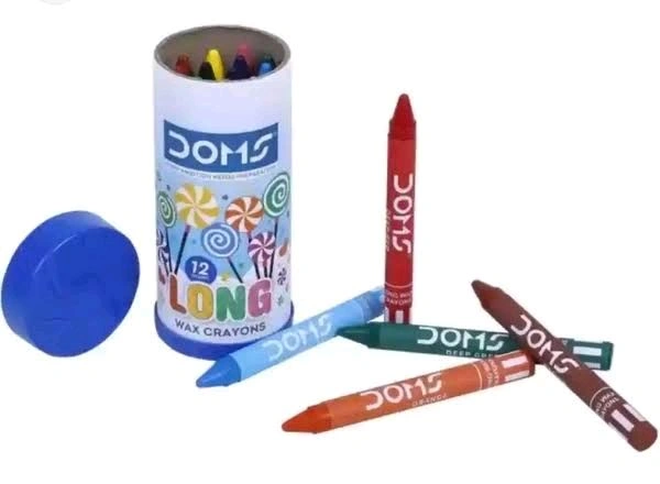 Doms Long wax crayons 12 shades - mix