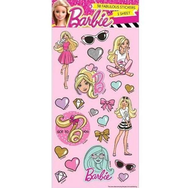 Barbie Puffy Self Stickers Multicolour