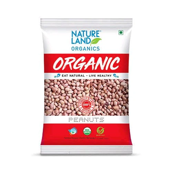 Nature Land Organics Peanuts 500g 