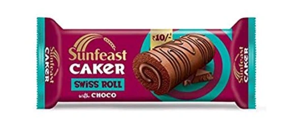 Sunfeast Caker Swiss Roll Chocolate Cake (Egg)