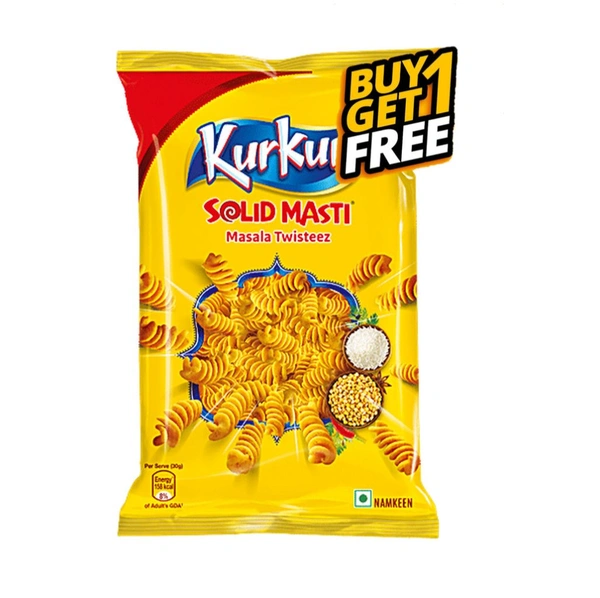 Kurkure Solid Masti Masala Twisteez (Buy1 Get1 Free )