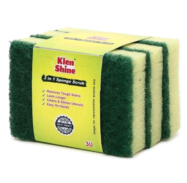 Klen Shine 2 In 1 Sponge Scrub (Pack Of 3) 