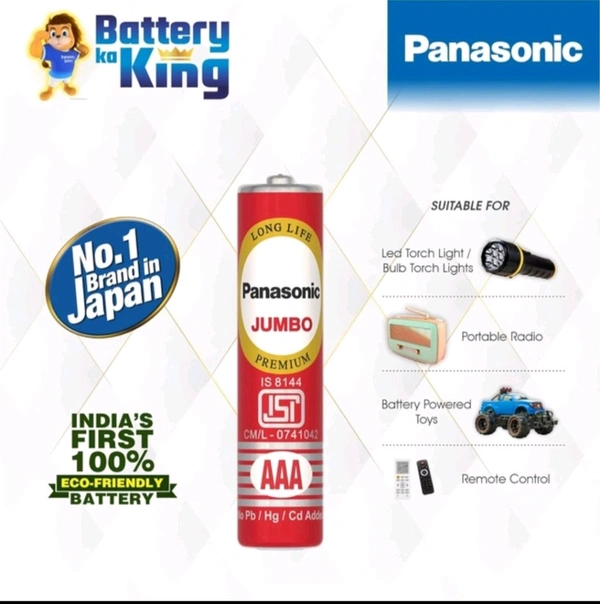 Panasonic Jumbo Zinc Carban  AAA Batteries (Set Of 2)