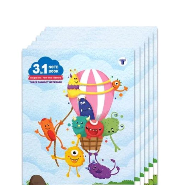 3 In 1 Note Book For Kids ( 172 Pages) 