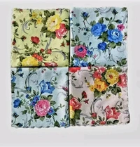 Cotton Blend Handkerchiefs For Women & Girls (Pack Of 2 )