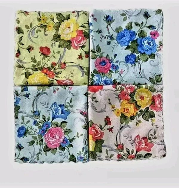 Cotton Blend Handkerchiefs For Women & Girls (Pack Of 2 )