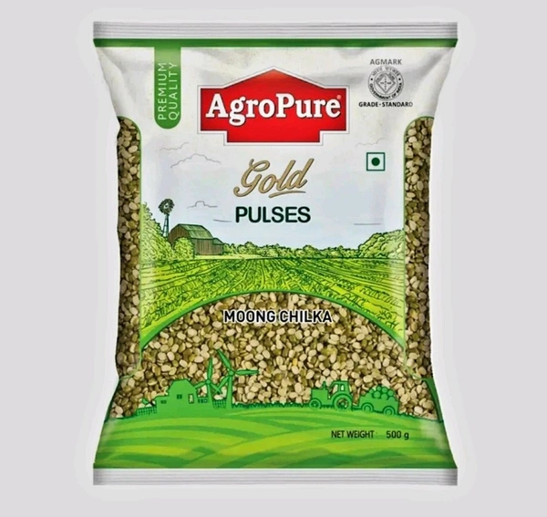 Agropure Gold Moong Chilka Dal 500g 