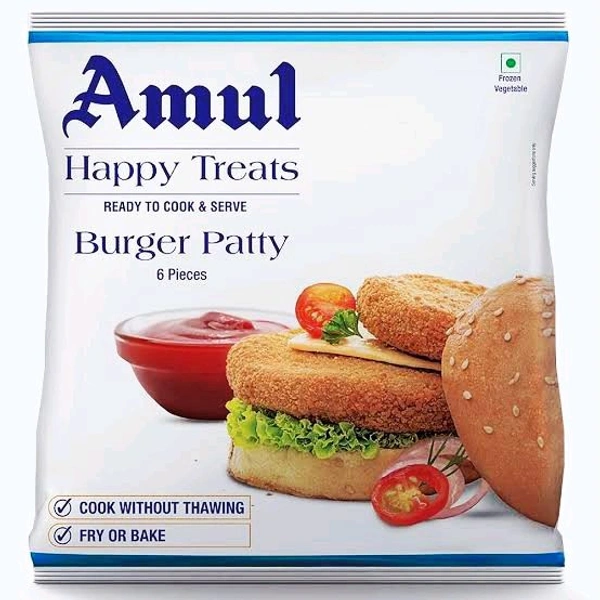 Amul Happy Treats Burger Patty 6 Pieces 