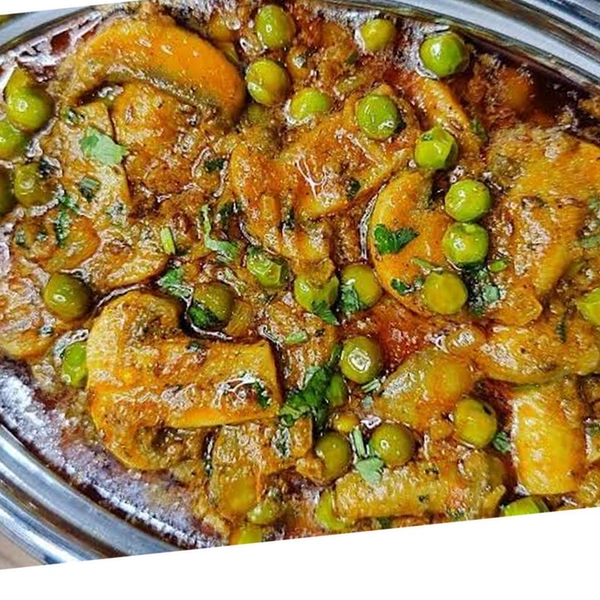 Matar Mushroom Masala (Half) - 11am To 9pm