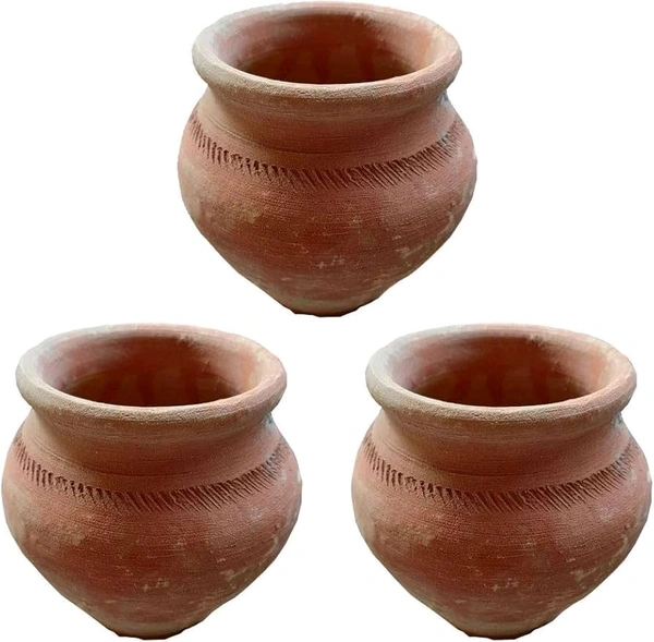  Natural Clay Kalash For Pooja 1pcs)