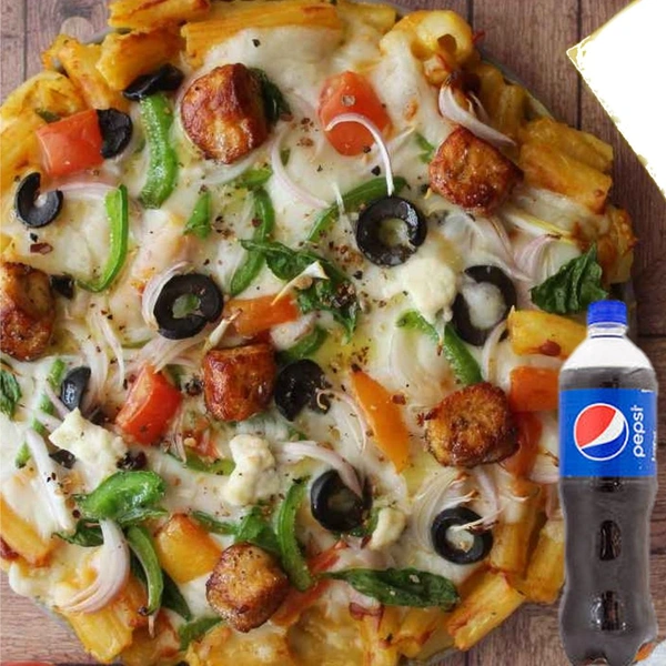 Cheese Pizza Loadad ( M) With Pepsi Combo) - Double Mozzarella Cheese