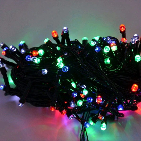 DesiDiya LED Multicolour Rice String Light  - 15mtr, White Yellow Blue