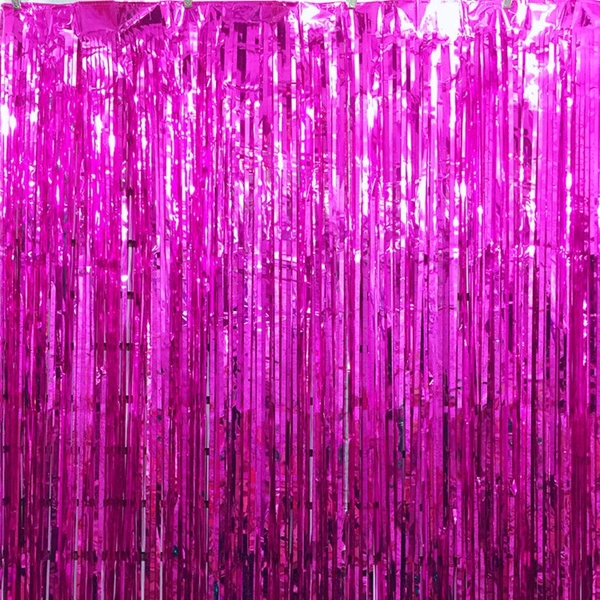 Foil Fringe Curtain Colour Your Party  - Purple Pizzazz