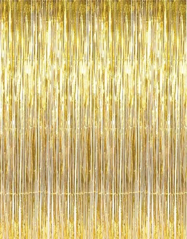 Foil Fringe Curtain Colour Your Party  - Raw Sienna