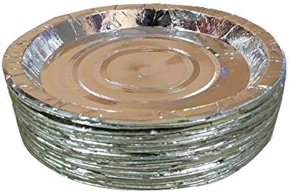 7 Inch And 6 Inch Silver Foil Paper  - 12 Pieces