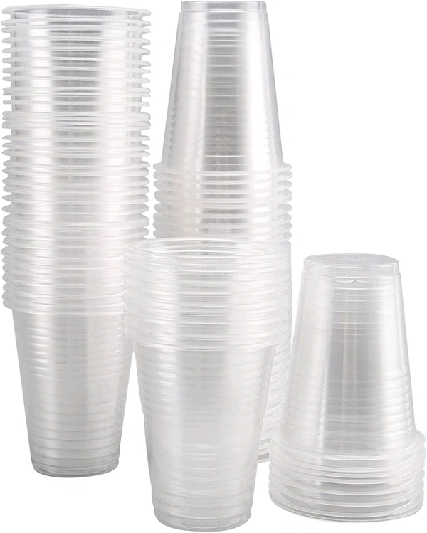 Plastic Disposable Round Water Glass (1dozan ) - 12 Pieces