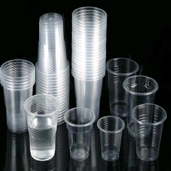 Plastic Disposable Round Water Glass (1dozan ) - 12 Pieces