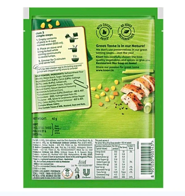 Knoor Sweet Corn Chickan Soup 