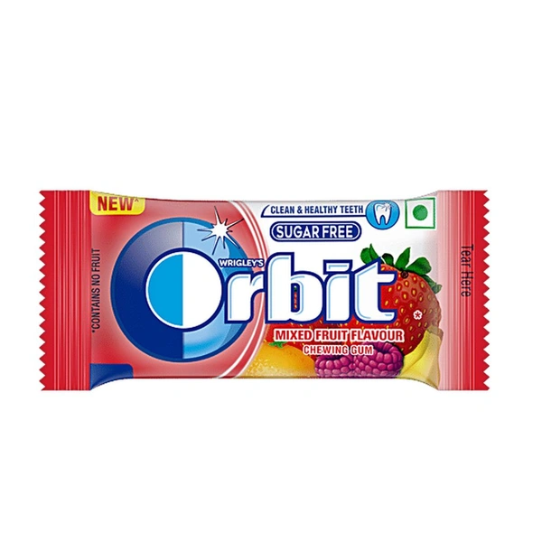 Wrigley's Orbit Sugr Free Mix Fruit Chewing Gum 