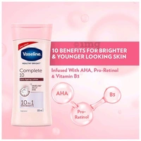 Vaseline Complete 10 Body Mosturiser In Plastic Bottle 