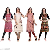 Aagyeyi Graceful Woman Printer Crepe Straight  - 0, 24x7 , multi color , S