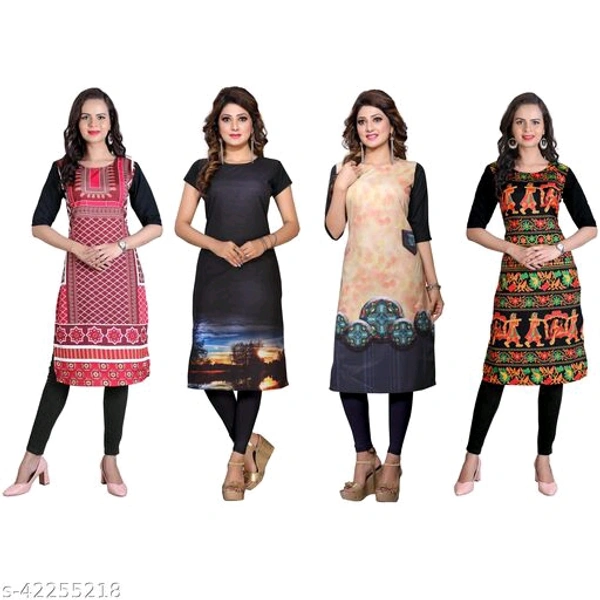 Graceful Woman Printer Crepe Straight  - 0, 24x7 , multi color , M