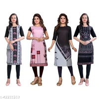 Graceful Woman Printer Crepe Straight  - 0, 24x7, multi color , XL