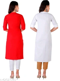 Solid Cotton Fabric Straight Daily Wear Kurti For Women  - 0, 24x7, orange , M
