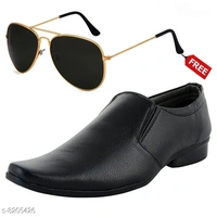0043 Stylish Men's PU Black Formals Shoes  - 0, 24x7, 6, withe 