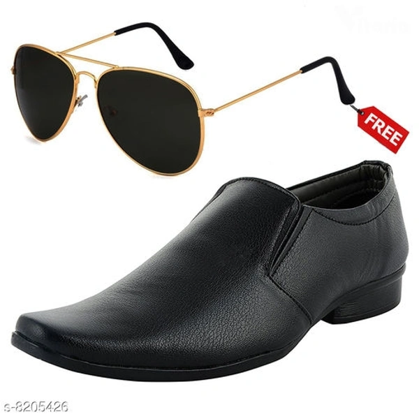 0043 Stylish Men's PU Black Formals Shoes  - 0, 24x7, 6, withe 