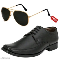 0043 Stylish Men's PU Black Formals Shoes  - 0, 24x7, 6, withe 