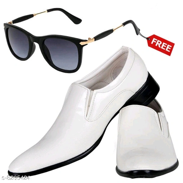 0043 Stylish Men's PU Black Formals Shoes  - 0, 24x7, 8, less black 