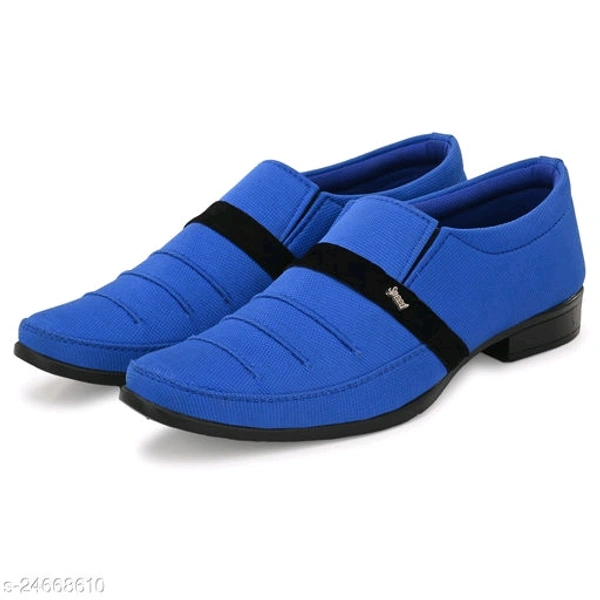 0044 Stylish Men's Synthetic Leather Navy Blue Formals Shoes  - 0, 24x7, 6, blue 