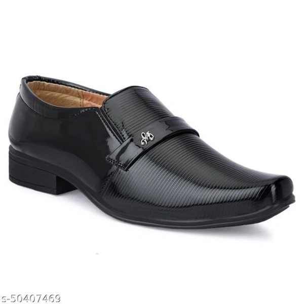 0066 PAYGOOD men's Black Officewear Patent Leather Slip On Formal Shoes  - 0, 24x7, 7, 2 day, black 