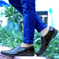 0066 PAYGOOD men's Black Officewear Patent Leather Slip On Formal Shoes  - 0, 24x7, 8, 5 day, black 