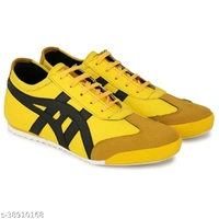0075 JYOTIFED FOOTWEAR Men Synthetic Leather Black GYM And Walking Shoes  - 0, 24x7, 8, 4 day, yellow 