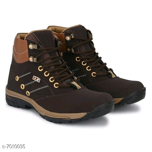 0093 Stylish Men's PU Brown Boots - 0, 24x7, 7, 2 day, broun
