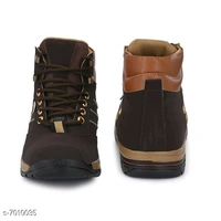 0093 Stylish Men's PU Brown Boots - 0, 24x7, 7, 2 day, broun