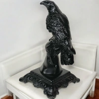 Sold By R R Global Exports Eagle For Home Decor - H.10.5'' Base. 6'', Black, Aluminium