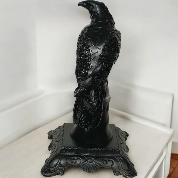 Sold By R R Global Exports Eagle For Home Decor - H.10.5'' Base. 6'', Black, Aluminium