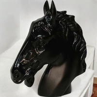 Sold By R R Global Exports Horse Head For Home Decor - H.9'' L.7.5'', Black, Aluminium