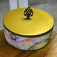 Sold By R R Global Exports Roti Box  - Dia.8'' H.2.5'', Enamel Coated, Wooden