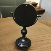 Sold By R R Global Exports Table Clock For Home Decor - H.11'' L.7.5'' Base. 4.5'', Black, Iron