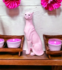 Sold By R R Global Exports Leopard For Home Decor - H.9'' L.4'', Pink, Polyresin