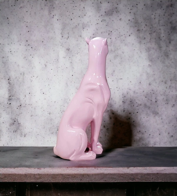 Sold By R R Global Exports Leopard For Home Decor - H.9'' L.4'', Pink, Polyresin
