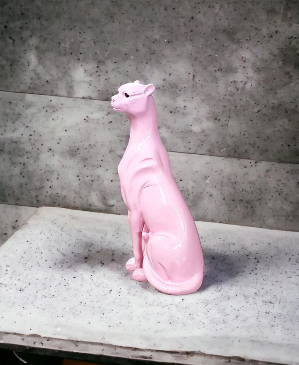 Sold By R R Global Exports Leopard For Home Decor - H.9'' L.4'', Pink, Polyresin