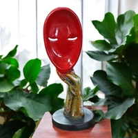 Sold By R R Global Exports Lady Face Foe Home Decor - H.10.5'' B.4'', Red, Polyresin